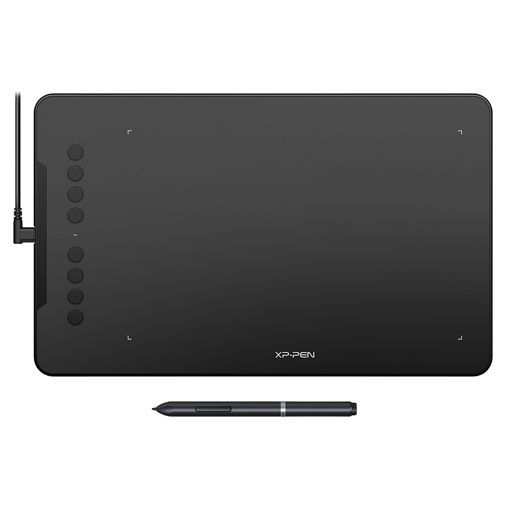 XPPen Deco 01 computer drawing tablet 10x6.25 Inch-8192 Pen Pressure Battery-Free Pen with Tilt Function Android Supported & 8 Shortcut Keys